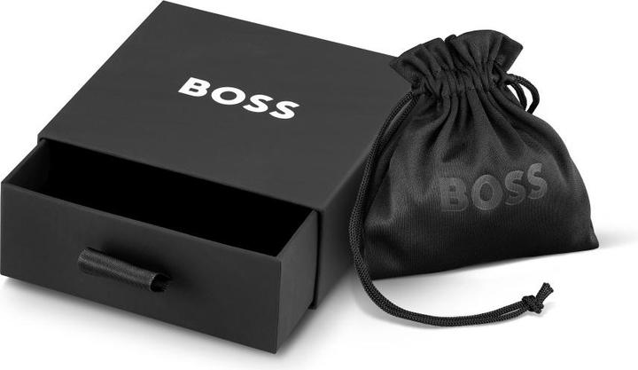 Immagine prodotto Hugo Boss Bracciale in pelle lavorato a maglia da uomo 1580152 (19.50 cm, Cuoio, Acciaio inossidabile)