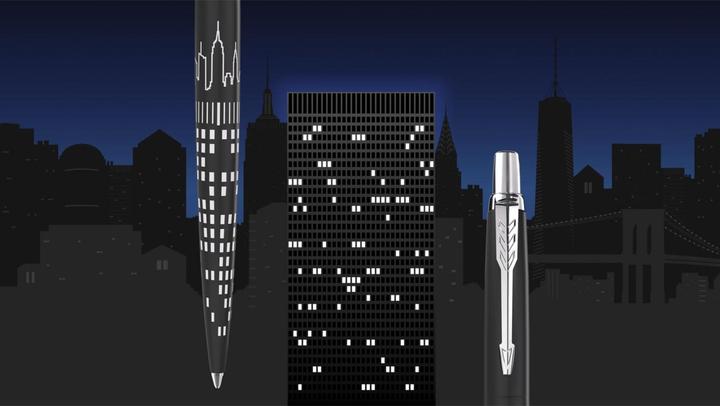 Actual product image Parker Pen Parker Jotter SE New York City Ballpoint Pen M (Black / Silver, 1 x)