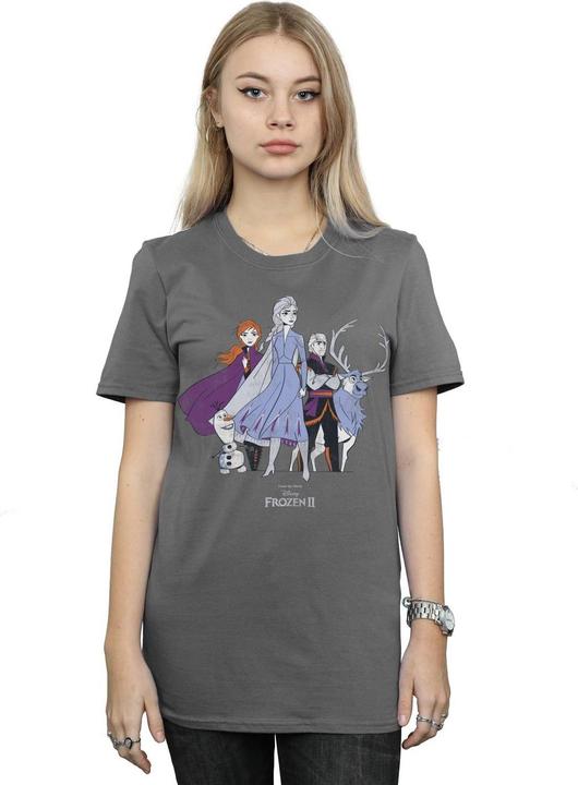 Immagine prodotto Disney Frozen 2 Distressed Group Maglietta Ampia Donna (M)