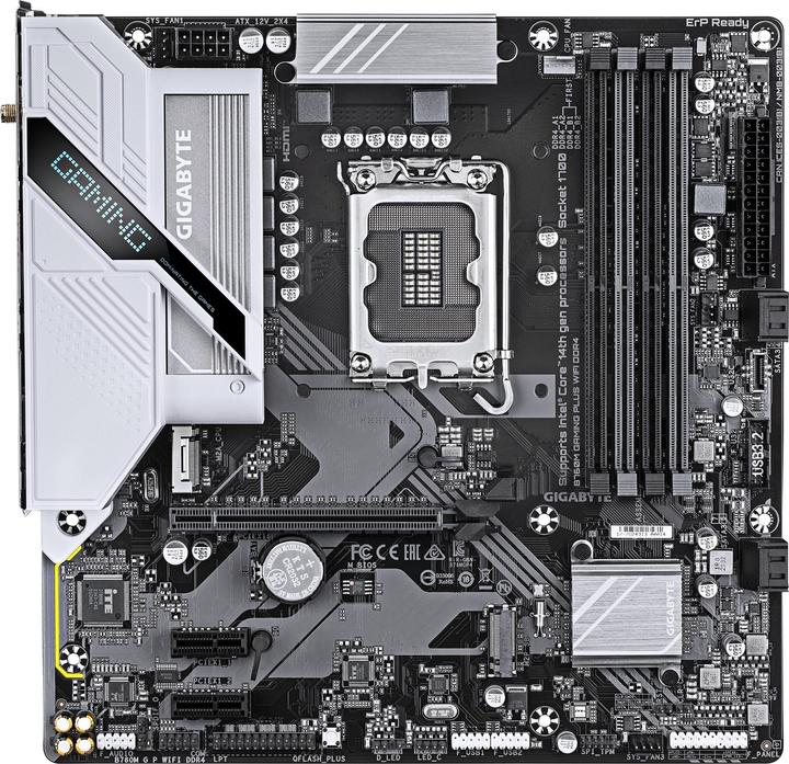 Actual product image Gigabyte B760M Gaming Plus WIFI DDR4 (LGA 1700, Intel B760, mATX)