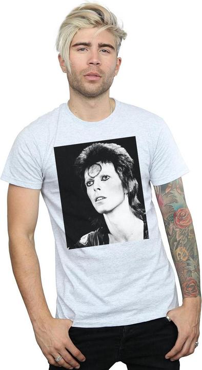 Actual product image David Bowie Mens Ziggy Looking T-Shirt (XXL)
