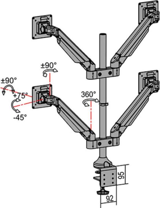 Produktbild Multibrackets MB Gasliftarm HD (Tisch, 32")