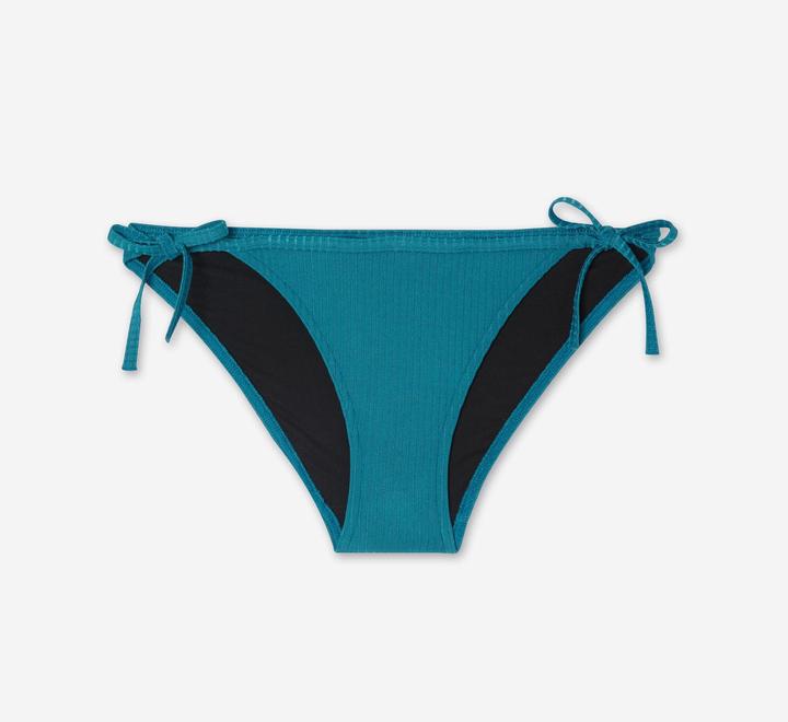 Produktbild Olaian Bikini-Hose Surfen Damen seitlich gebunden strukturiert Sofy Folk blau (40, 42)