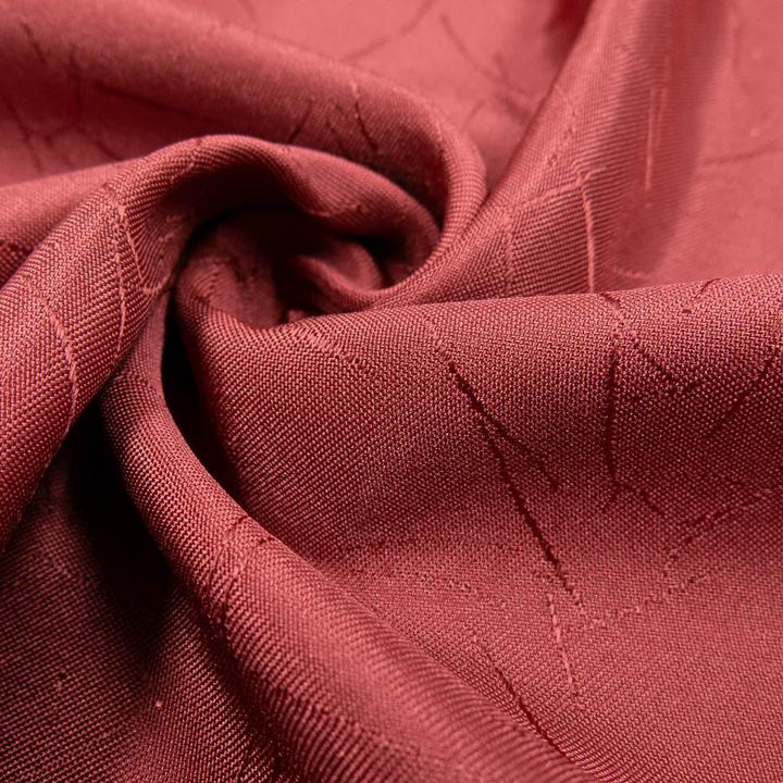 Actual product image Stoffrestposten Curtain fabric opaque - wine red with fine pattern - Minimum sales quantity: 1 Meter