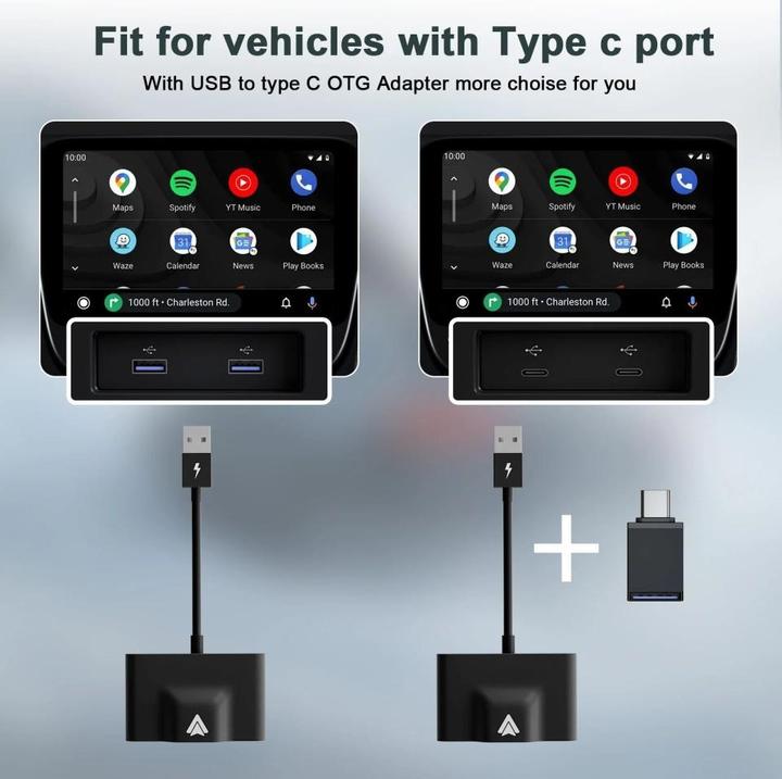 Actual product image PowerGuard Android Auto Wireless Adapter for Android Smartphones & Cars