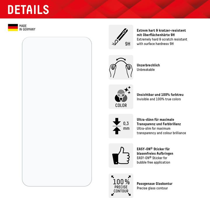 Produktbild Displex Smart Glass, Displayschutzfolie (1 Stück, Samsung Galaxy A35, Samsung Galaxy A55)