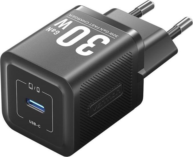 Vention FEZW0-EU USB-C GaN power charger (30W) (black) (30 W)