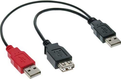 Actual product image InLine USB 2.0 Y-connection cable (0.20 m, USB 2.0)