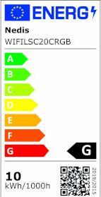 Label énergétique Nedis SmartLife LED Strip Wi-Fi, 2m - Blanc (Blanc, 200 cm, Intérieur)