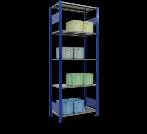 Image du produit Schulte Lagertechnik Système d'étagères de base MULTIplus150 sans boulons avec longerons.