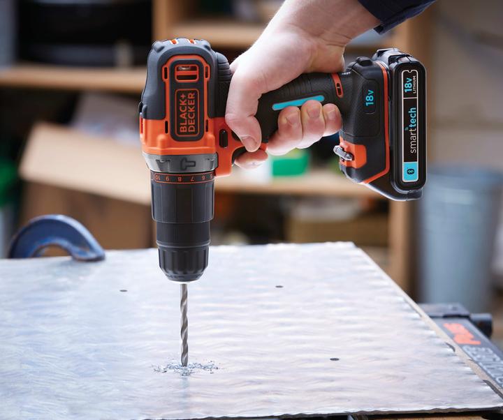 Actual product image Black & Decker Battery Impact Drill Smart Tech (Rechargeable battery operated)
