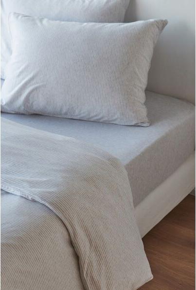 Produktbild Living Home Melange Jersey Streifen (Duvetbezug, 160 x 210 cm)
