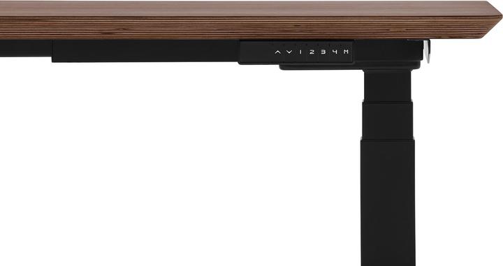 Image du produit Oakywood Bureau debout table en bois réglable en hauteur - Placage - Placage noyer / 160x80 / Noir - Oakywo (160 x 80 cm)