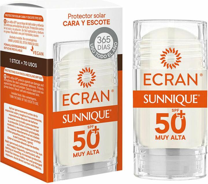 Produktbild Ecran SUNNIQUE face and neckline SPF50+ stick 30 ml (Sonnenstick, SPF 50+, 30 ml)