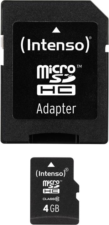 Immagine prodotto Intenso microSD Class 10 (4 GB, microSDHC, U1)