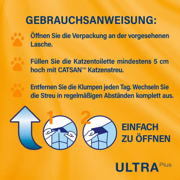 Produktbild Catsan Ultra Plus (Biologisch abbaubar, Neutralisierend, Klumpend, 10.30 kg)