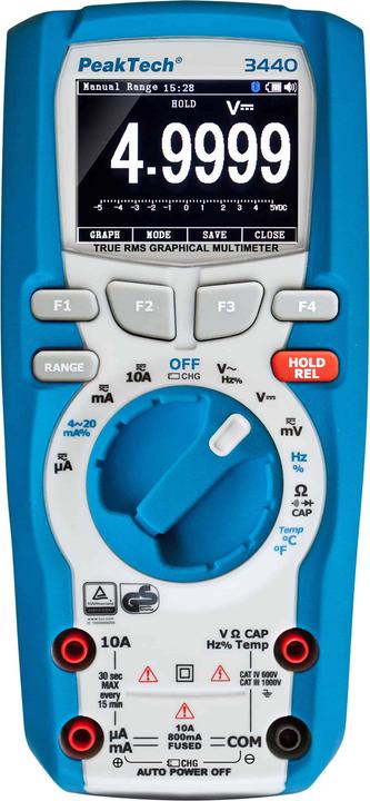 Actual product image Peaktech P 3440 Graphical digital multimeter (CAT III 1000V, CAT IV 600V)