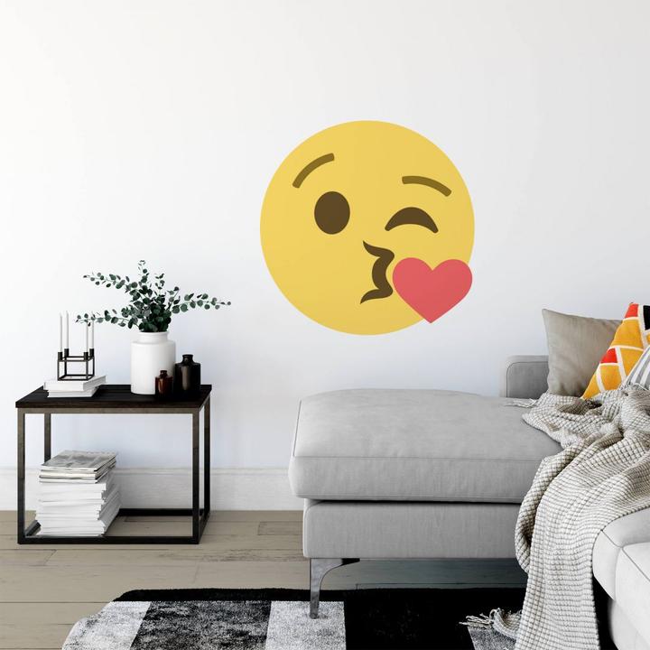 Actual product image Emojione Emoji Throwing A Kiss (80 x 80 cm)
