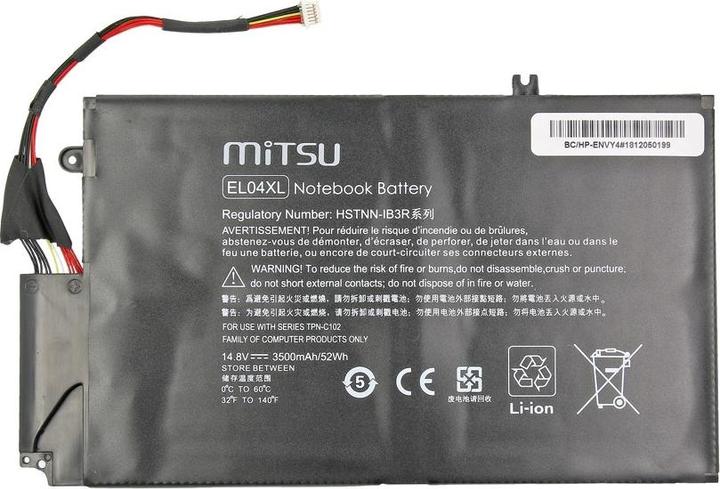 Produktbild Mitsu BATTERY BC/HP-ENVY4 (HP 3200 MAH 48 WH) - Batterie (4 Zellen, 3500 mAh)