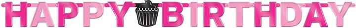 Produktbild Amscan Brief Fahne Oh So Fab Folie Happy Birthday