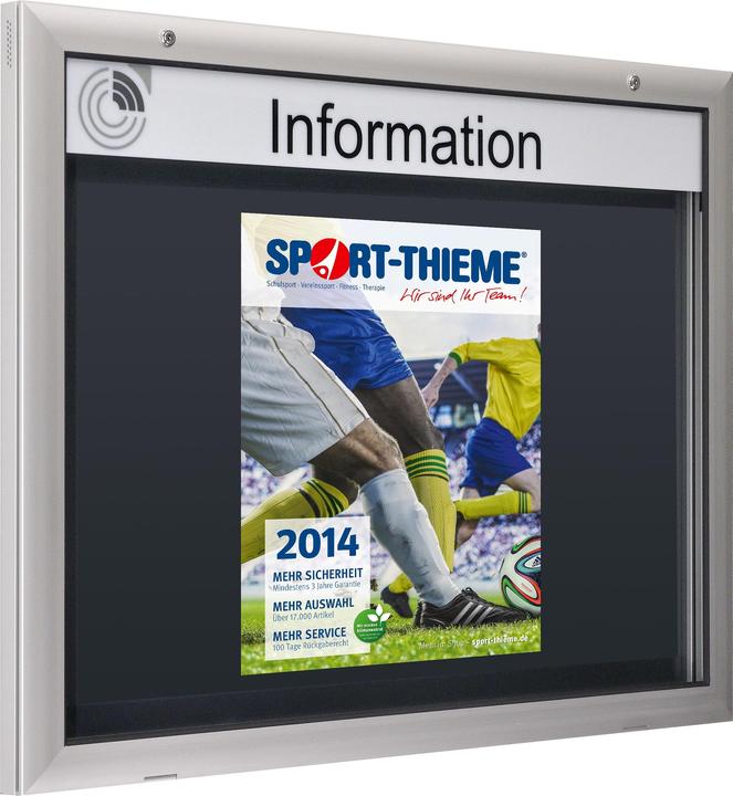 Actual product image kaiserkraft Display case for indoor and outdoor (Magnet board, 102.5 x 80 cm)