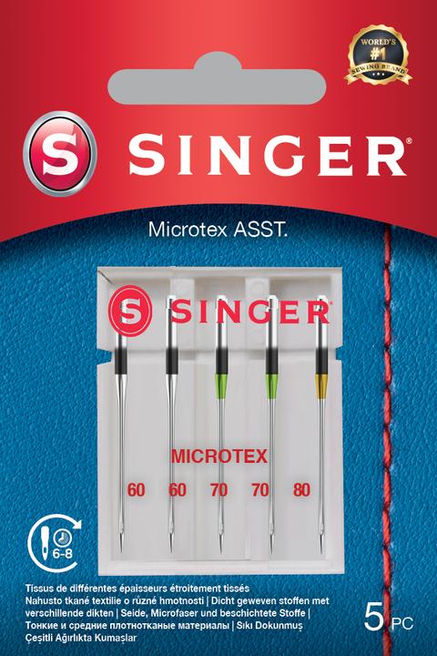 Singer MICROTEX Nähmaschinennadel, Sortiment, 5er Pack