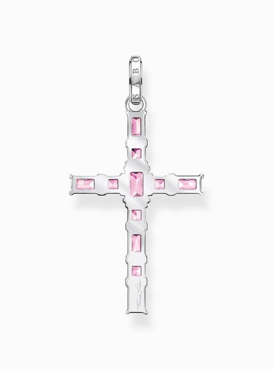 Image du produit Thomas Sabo Pendentif croix pierres roses argent (Argent 925)