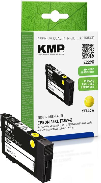 Image du produit KMP E229X - Compatible - Jaune - Epson - Bloc simple - Workforce Pro WF-4720 DWF Wo (Y)