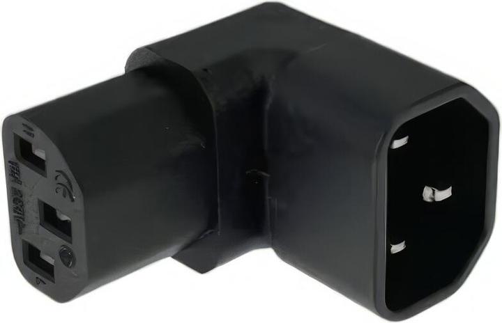 AAi Mobile Adattatore di rete angolare C14-C13, 90°, inferiore/superiore (C13, C14)
