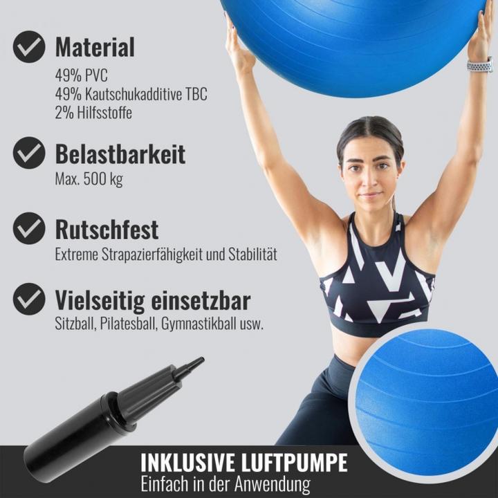 Actual product image Gorilla Sports exercise ball (75 cm)