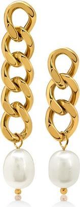 Produktbild Trolli Troli -ymmetric gold-plated earrings with baroque pearls VAAXF344G (L)