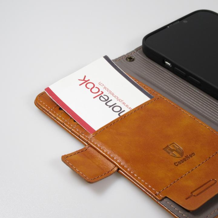 Immagine prodotto PhoneLook Etui cuir Flip Wallet en cuir véritable avec stripe design et compartiment à cartes (Apple iPhone 13 Pro Max)