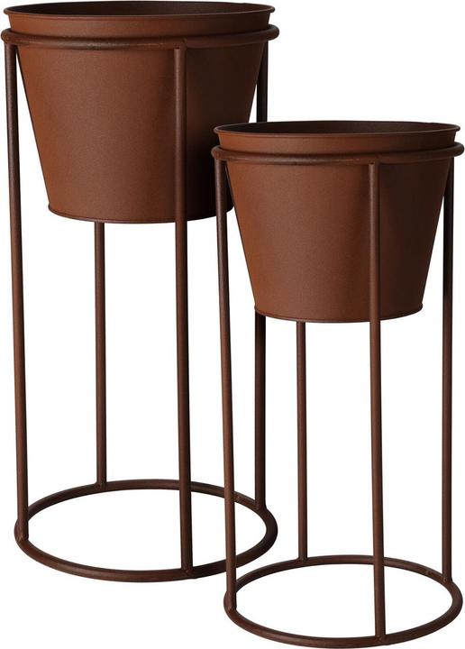 Immagine prodotto Casativo Portavaso in metallo, color ruggine, set da 2