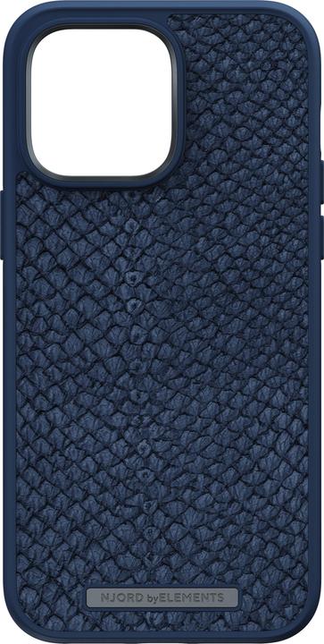 Produktbild Njord Hard-Cover Salm.Leather Magsafe Case blue (Apple iPhone 14 Pro Max)