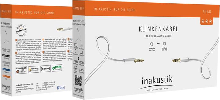 Actual product image Inakustik STAR MP3 3.5mm stereo jack connection cable (1.50 m, 3.5mm jack (AUX))