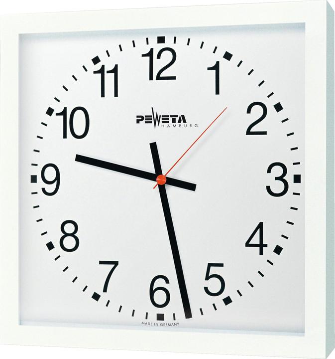Produktbild Peweta Grossraum-Wanduhr 40x40 cm, Netzbetrieb 230 V (40 cm)