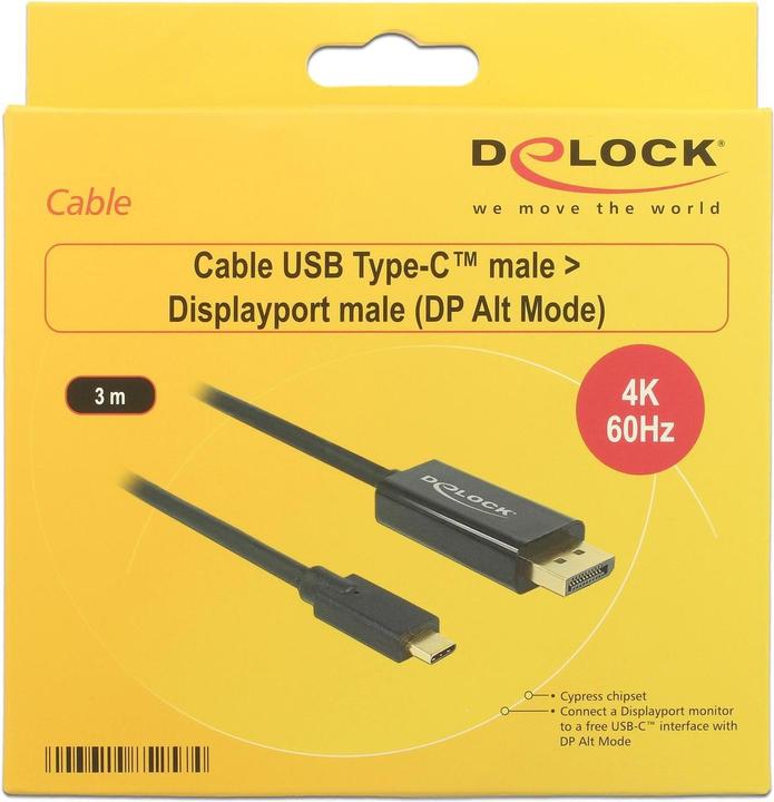 Image du produit Delock USB Typ C — DisplayPort (3 m, DisplayPort, USB Type C)