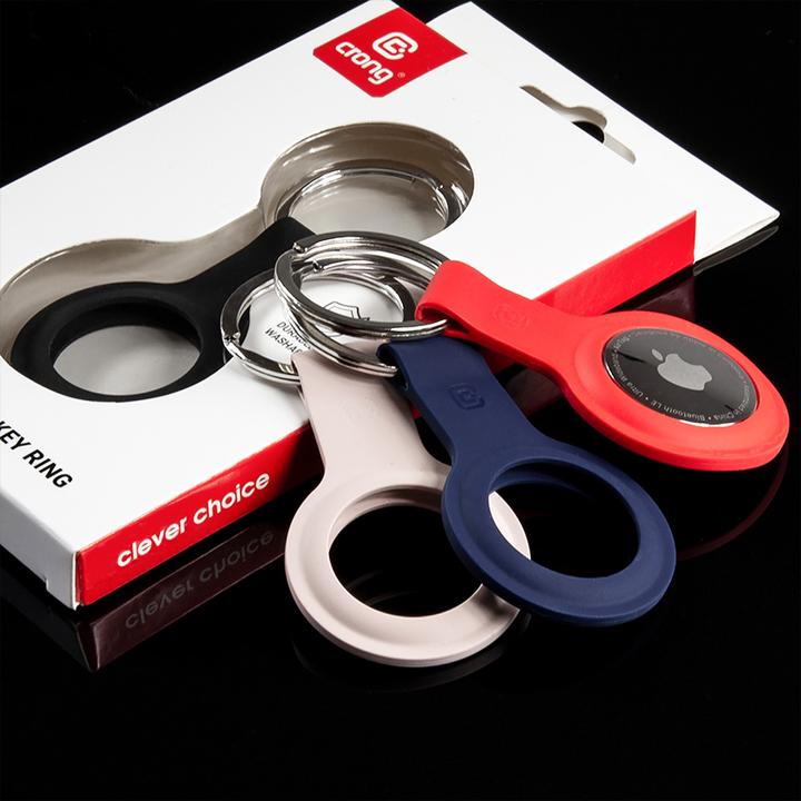 Actual product image Crong Silicone Case with Key Ring - Brelok do Apple AirTag (lawendowy)