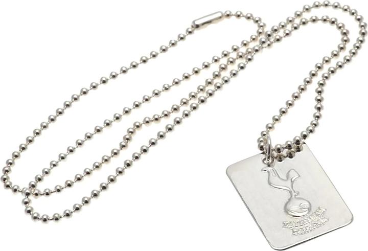 Image du produit Tottenham Hotspur FC Dog Tag et chaîne argentés (100% métal)