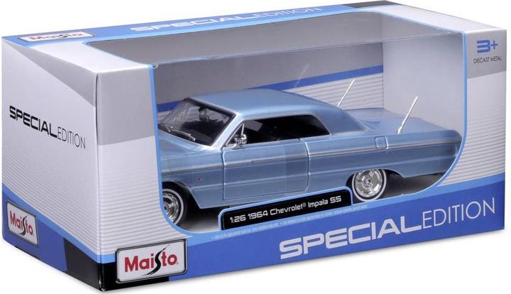 Actual product image Maisto Chevrolet Impala 1964 1/24 blue