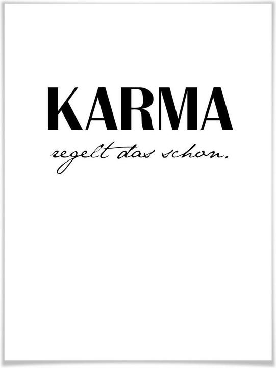 Immagine prodotto Trenddeko Il karma se ne occuperà. (50 x 60 cm)
