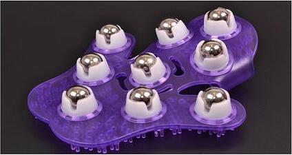 Produktbild PowerBullet Roller Balls Massagehandschuh Lila