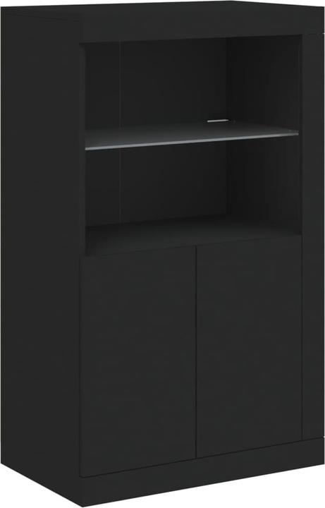 Image du produit VidaXL Armoire d'appoint avec lampes LED Noir (60.5 x 37 x 100 cm)