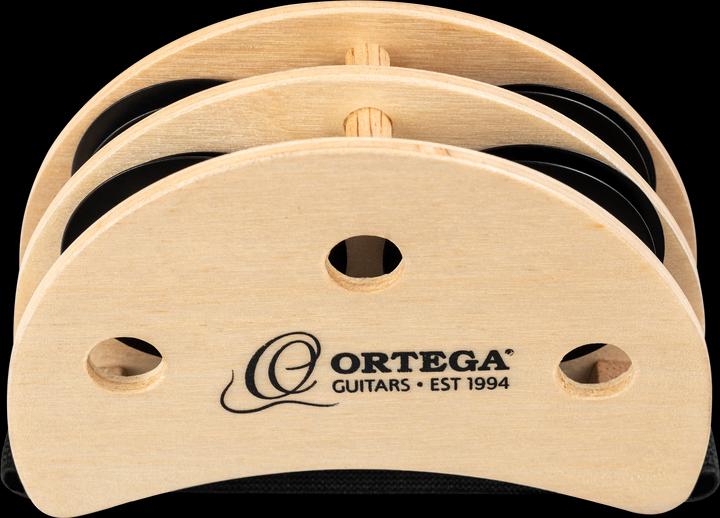 Actual product image Ortega Guitarist Foot Tambourine - Natural