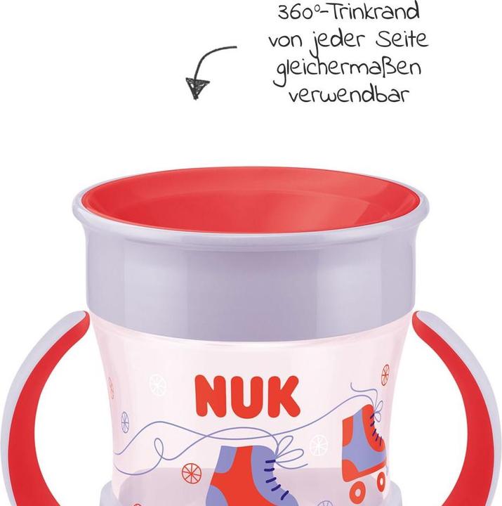 Produktbild NUK Mini Magic Cup, 160ml, einzigartiger Trinkrand, abdichtende Silikonscheibe, ab 6 Monaten, Rot