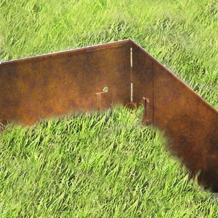 Immagine prodotto Green Split Angolo in acciaio corten per bordatura prato, bordatura letto, bordatura letto, 8 x 8 x 18,5 cm (8 cm)