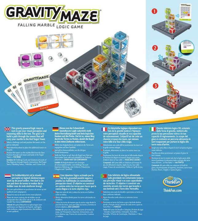 Image du produit Thinkfun Labyrinthe de gravité (Allemand, Français, Italien, Néerlandais, Espagnol, Anglais)