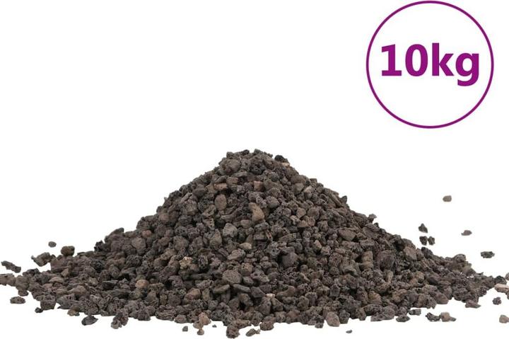 Actual product image VidaXL Basalt gravel 10 kg black 5-8 mm,Colour: Black,Material (Embellishment, other items)
