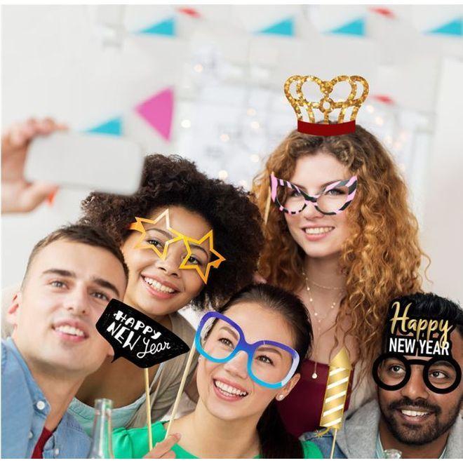 Produktbild MU Style Photo Booth Accessoires Set Silvester (22-tlg.)