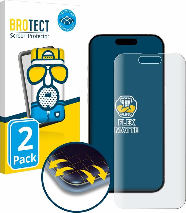 Image du produit BROTECT Full-Cover Protection Mat (2 pièce(s), Apple iPhone 15)